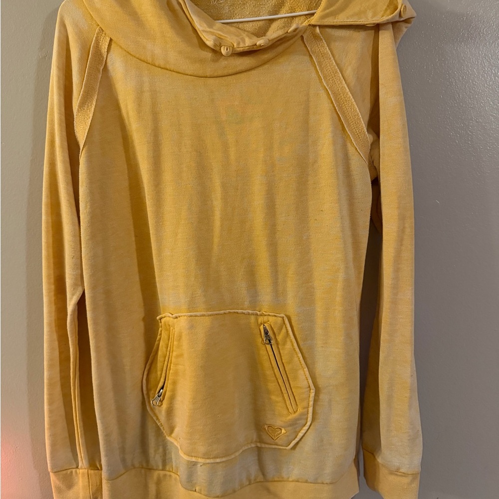 Roxy Mustard Yellow‎ Surf Hoodie - Picture 2 of 5